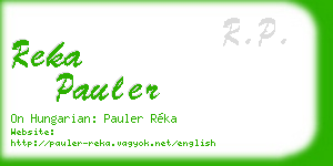 reka pauler business card